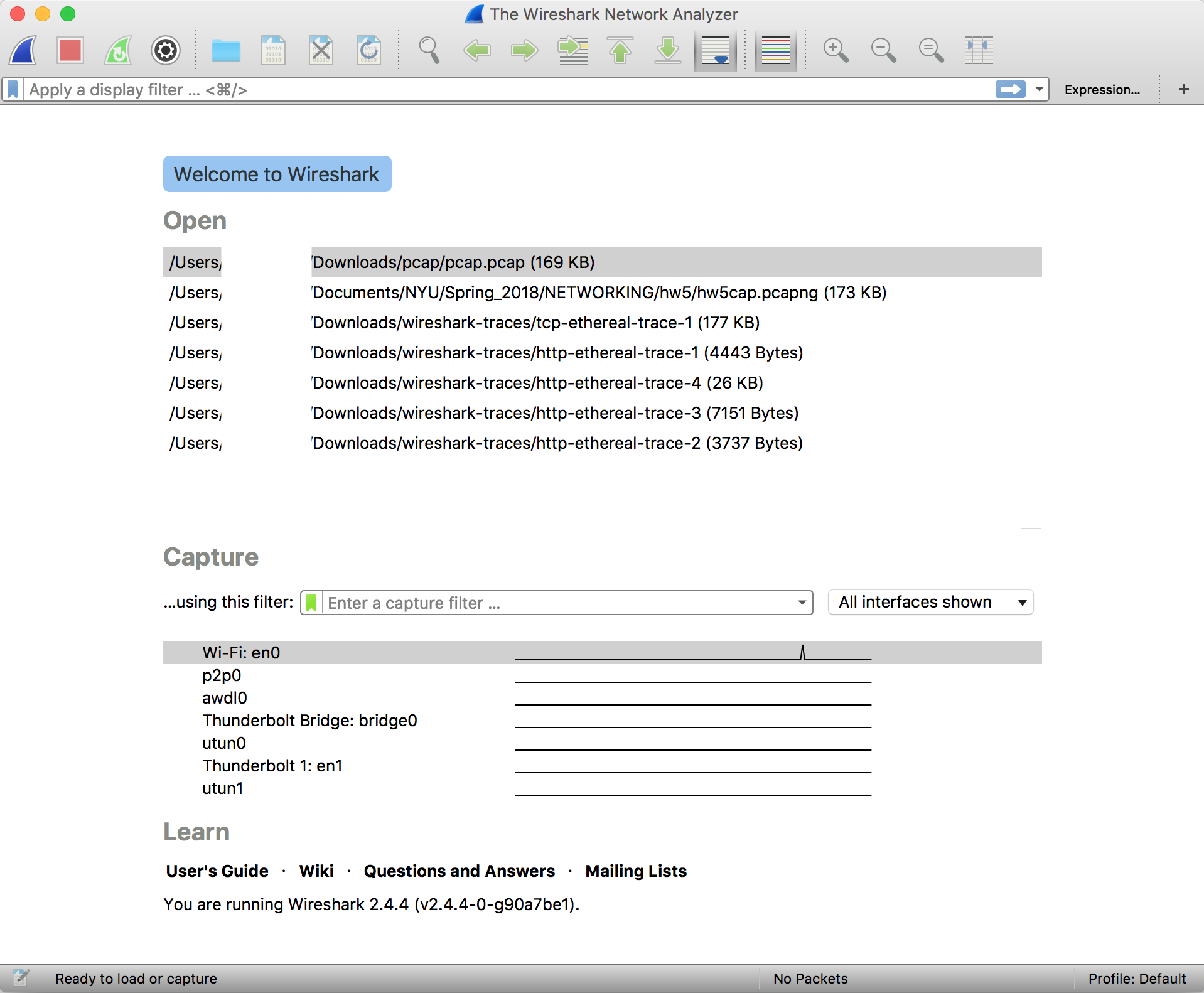 wireshark filters equals